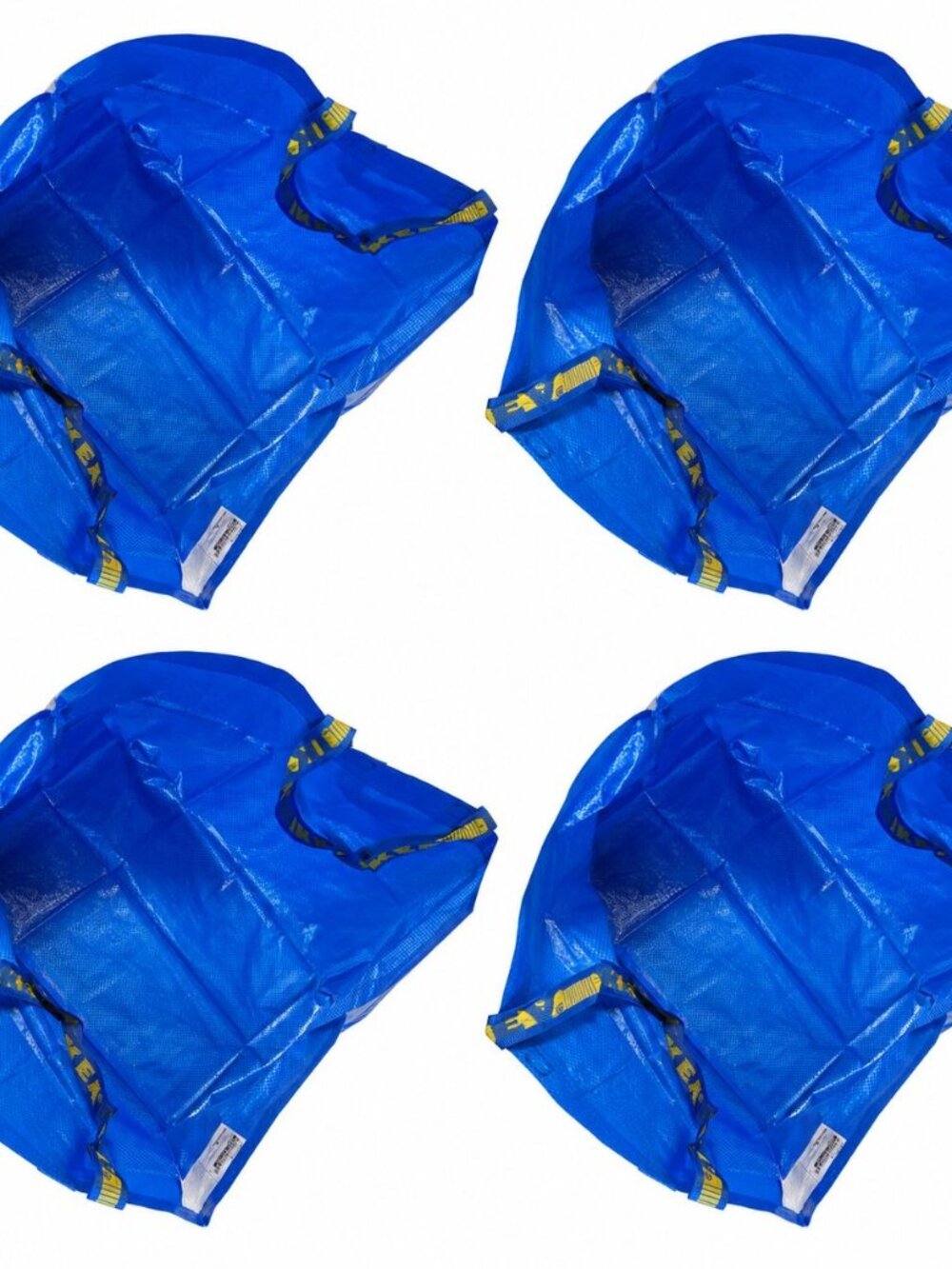 IKEA FRAKTA Large Blue Reusable Shopping Bags 19 Gallon Set of 4